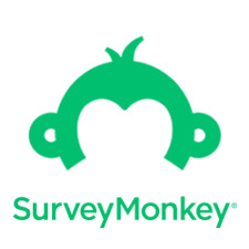 A visually striking graphic comparing SurveyMonkey's ease of use against a complex competitor like Qualtrics.