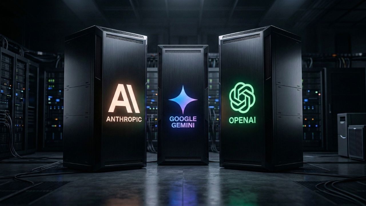 2026 AI Model Benchmark Comparison Chart showing Claude, Gemini, and GPT-5