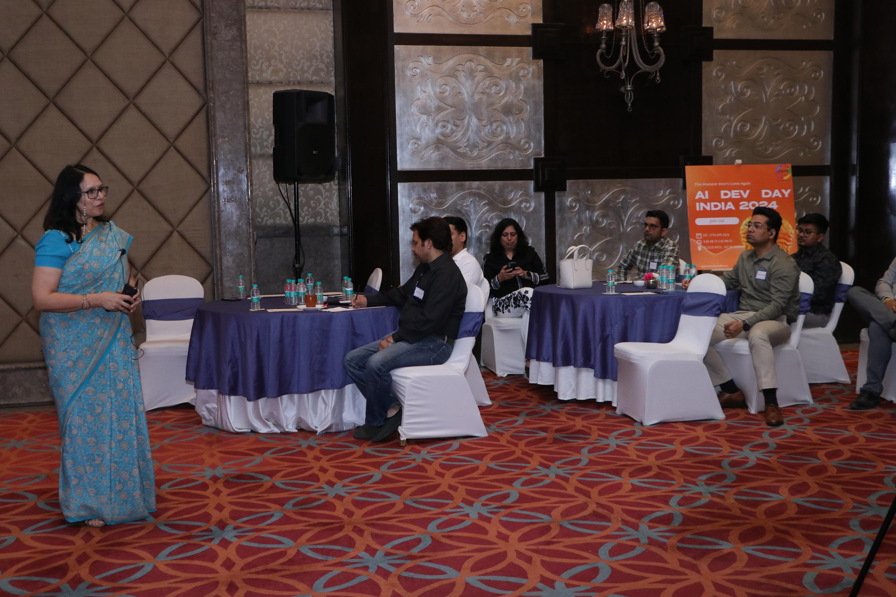 Sangeeta Bharadwaj presenting at AI Dev Day India 2024
