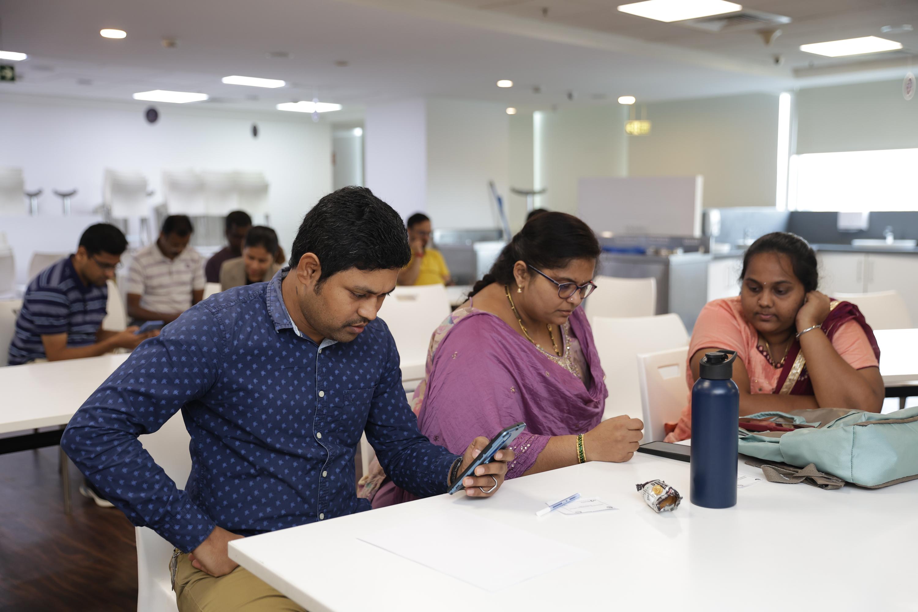 Sanjay Saini with attendees