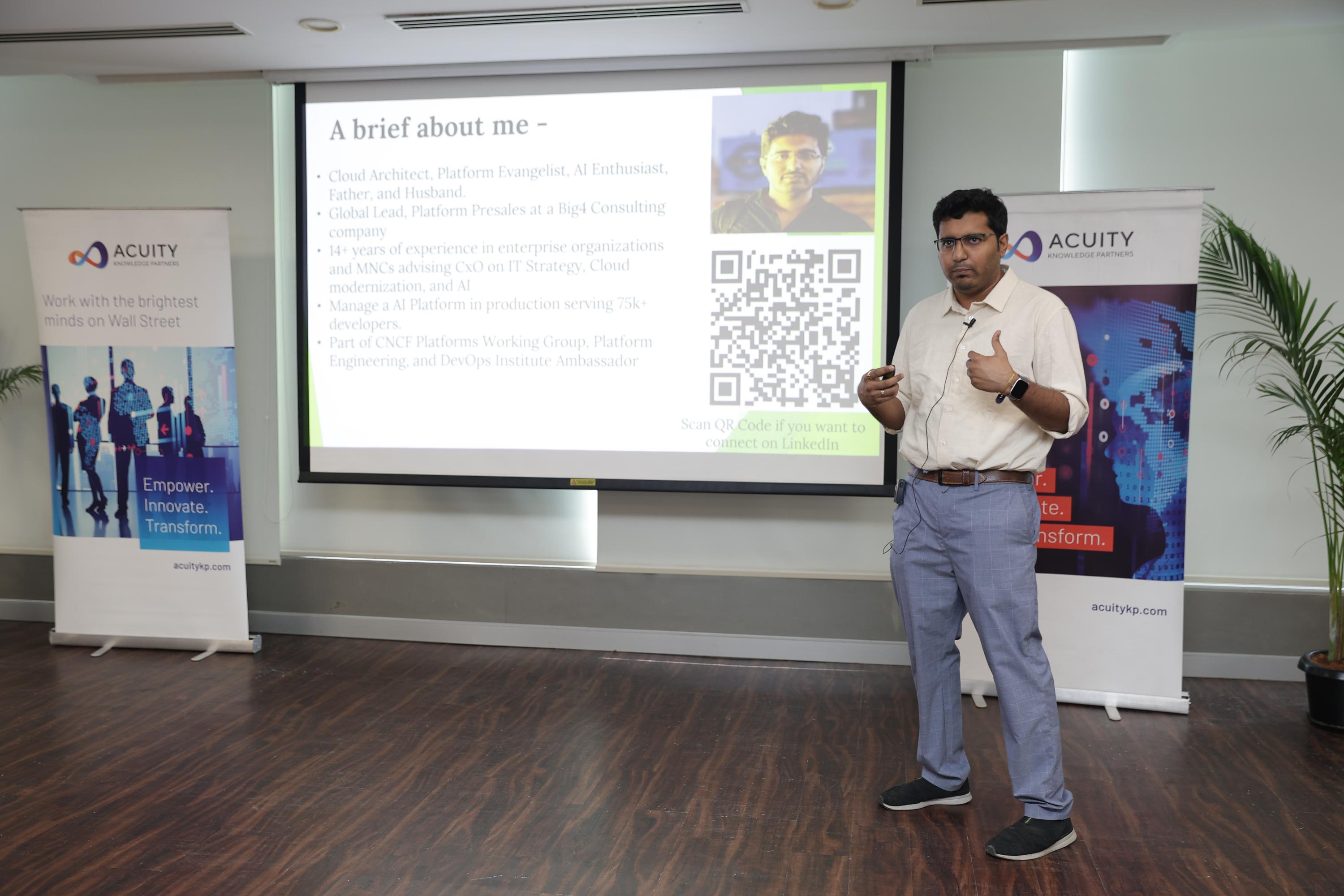 Turja addressing audience questions